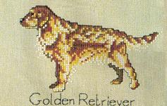 Golden Retriever embroidery pattern